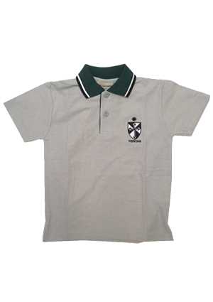 St Dominics CPS Short Sleeve Polo Grey